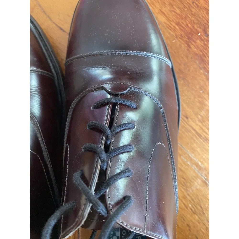Florsheim Lexington Mens 10.5 Burgundy Oxford Cap Toe Classic Elegance Dress